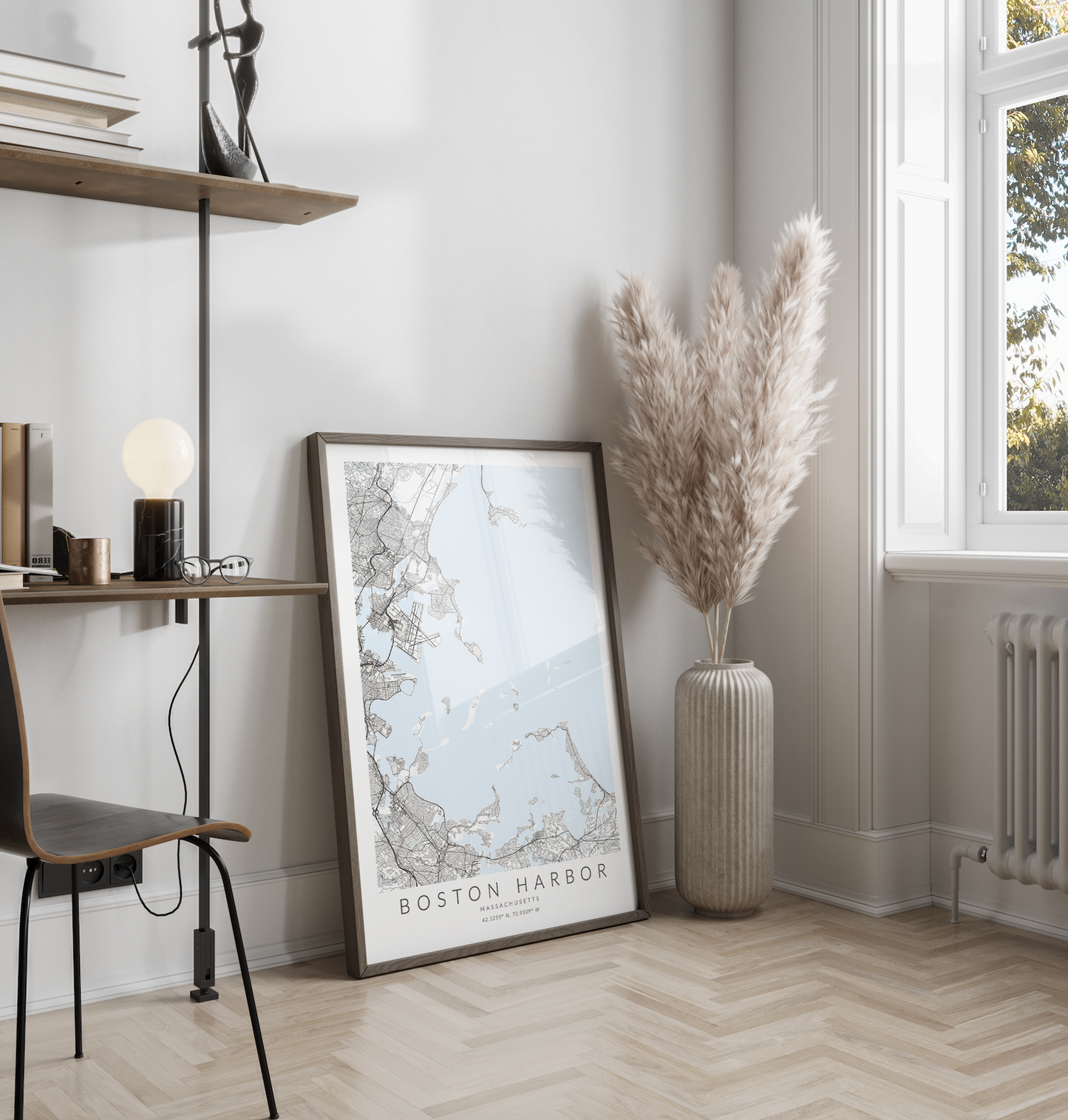 Boston Harbor Map Print