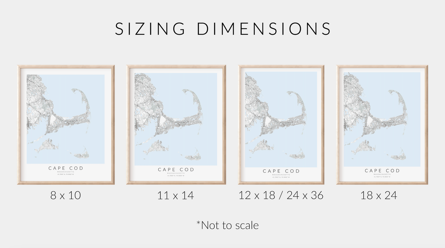 Cape Cod Map Print