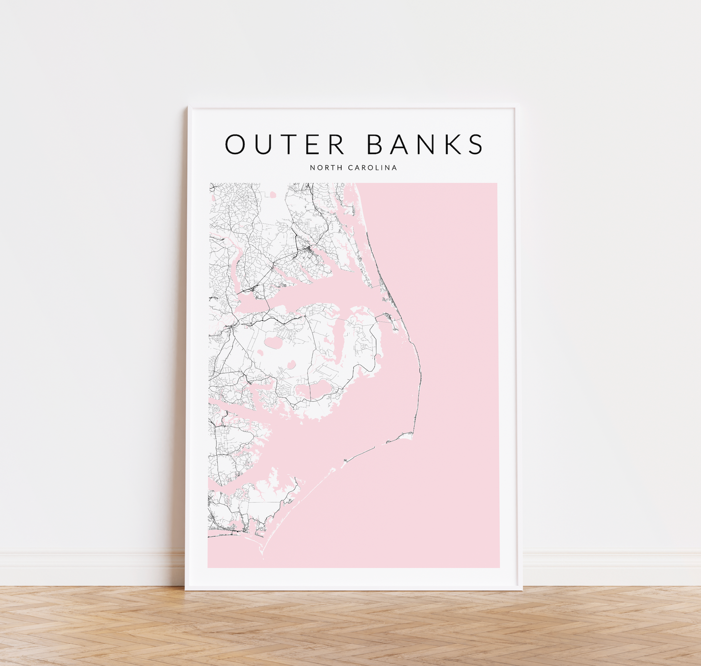 Outer Banks Minimalist Map Print