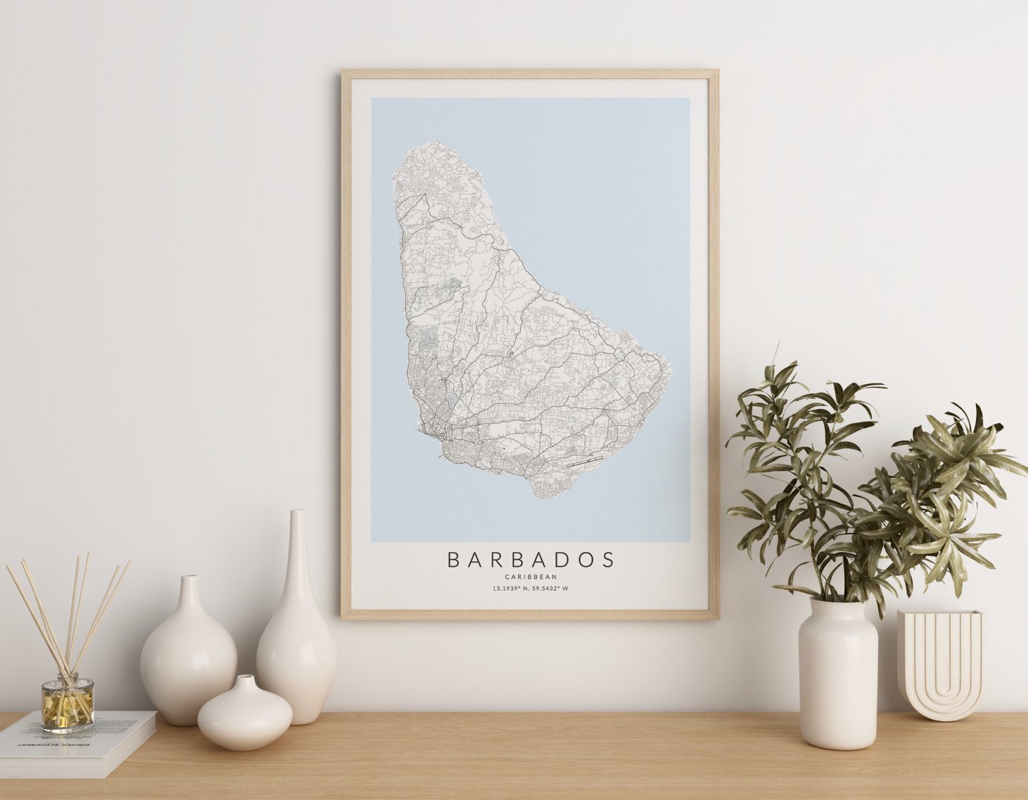 Barbados Map Print