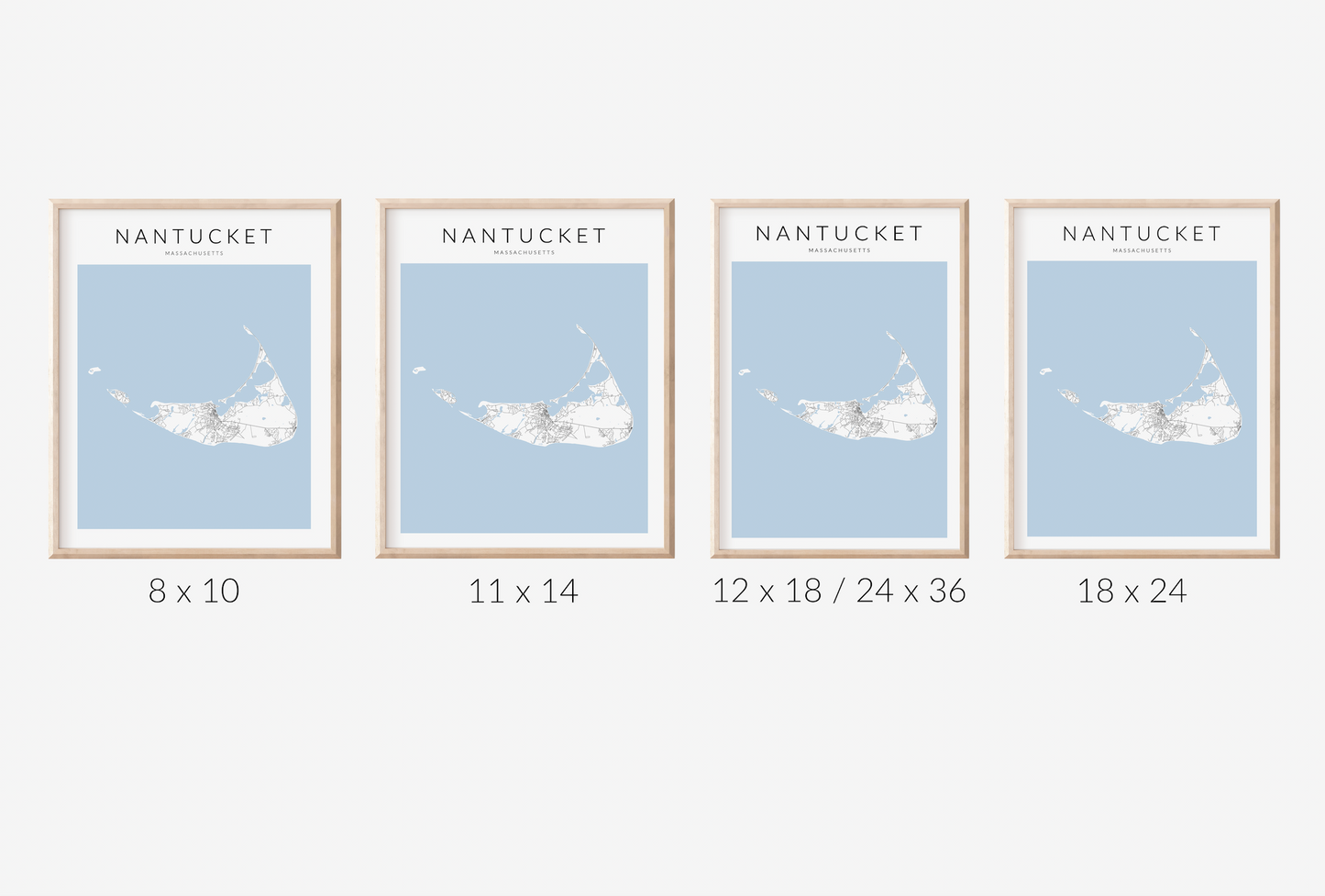 Nantucket Minimalist Map Print