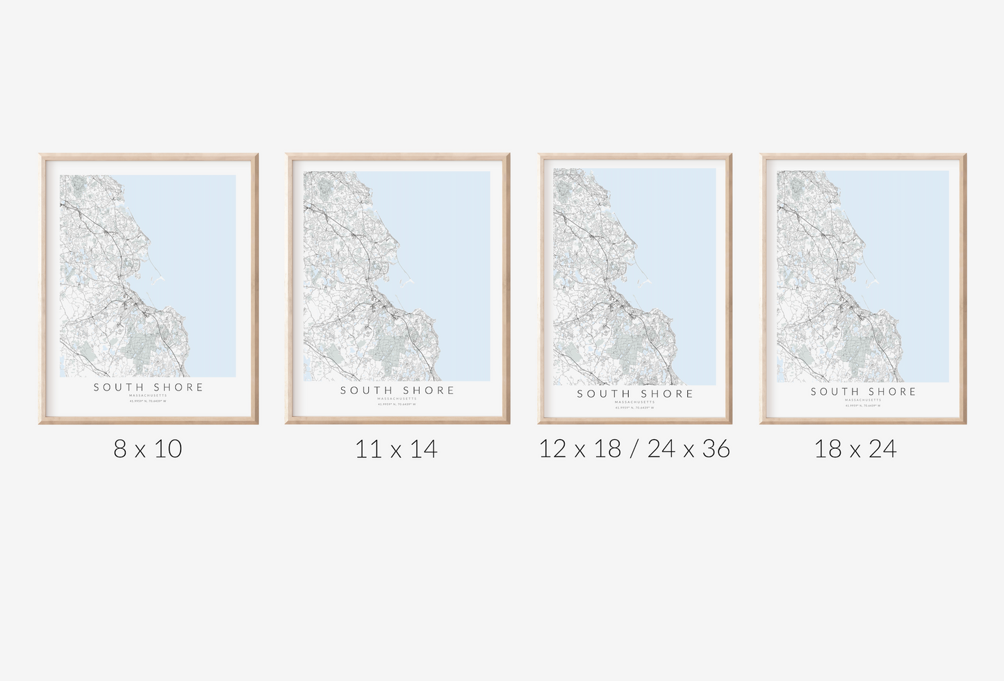 South Shore Massachusetts Map Print