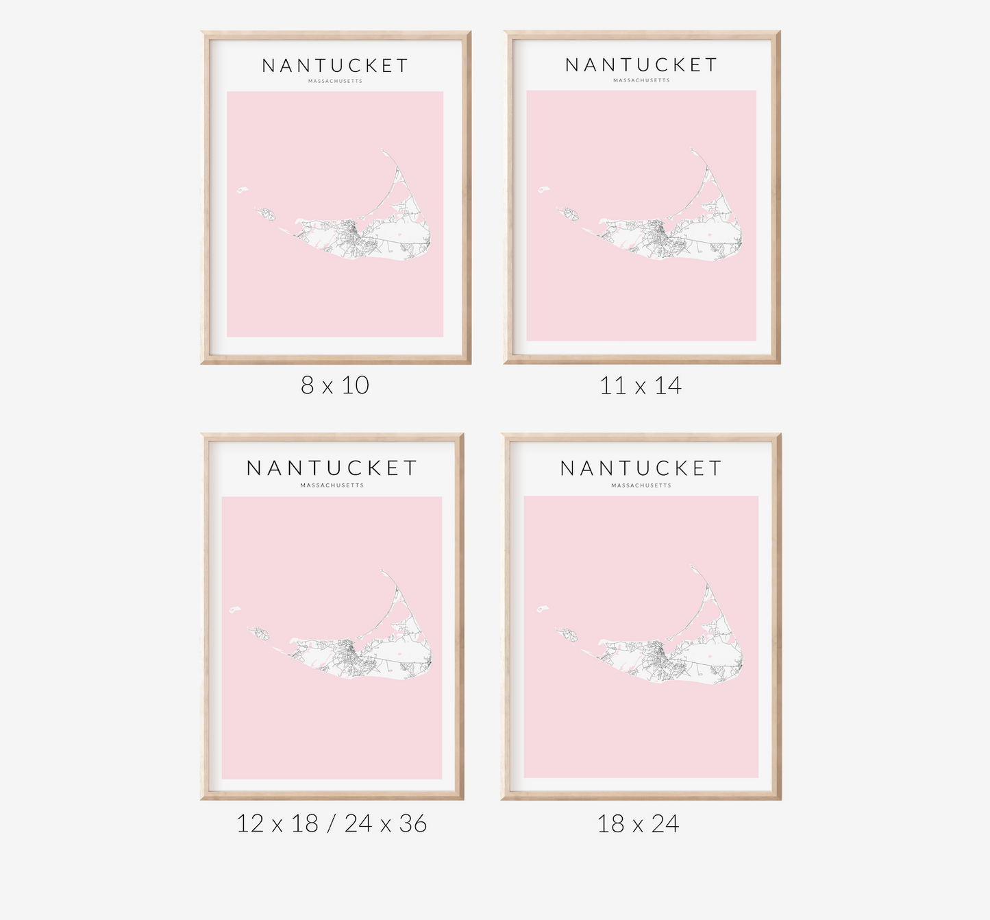 Nantucket Minimalist Map Print
