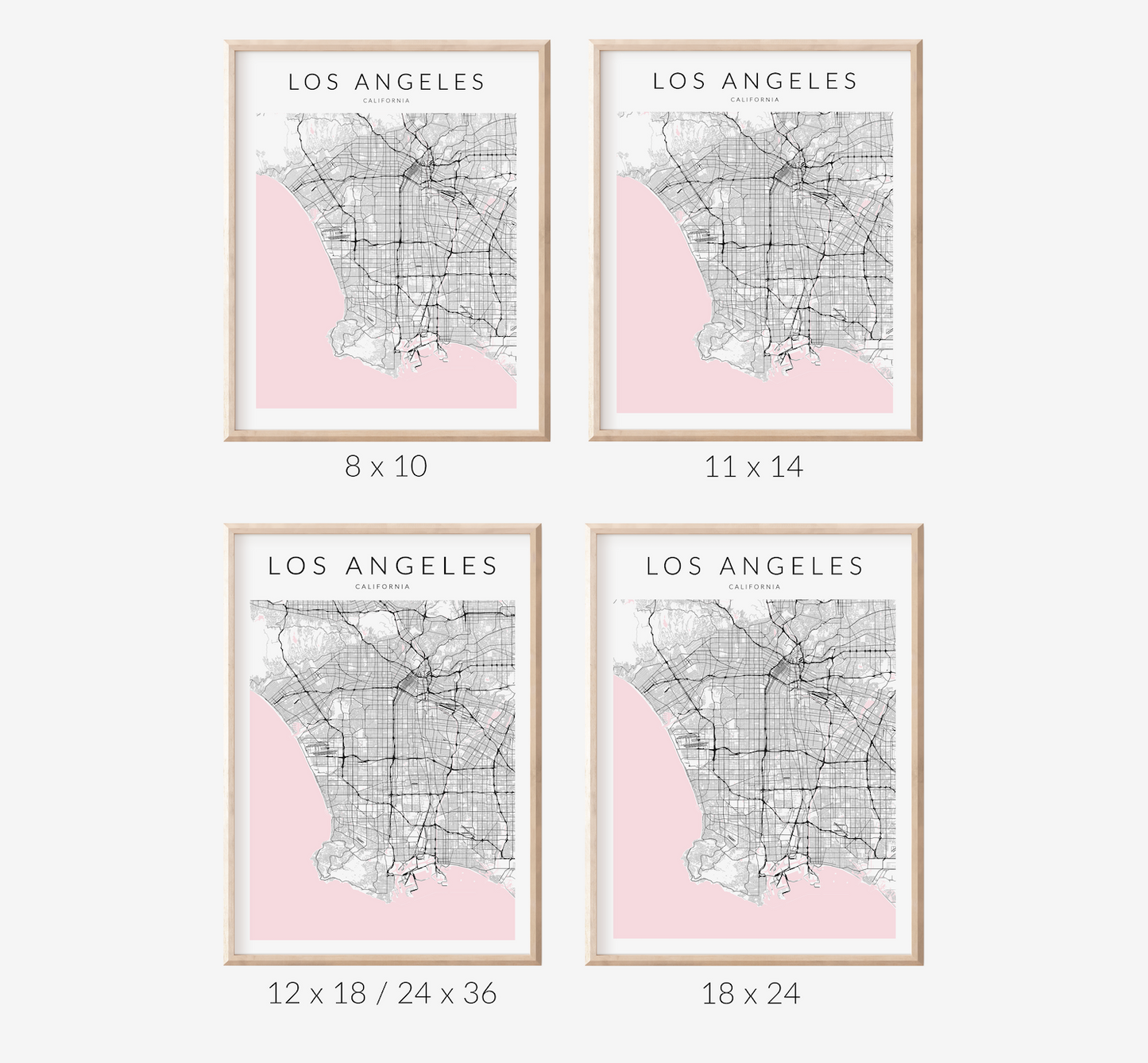 Los Angeles Minimalist Map Print