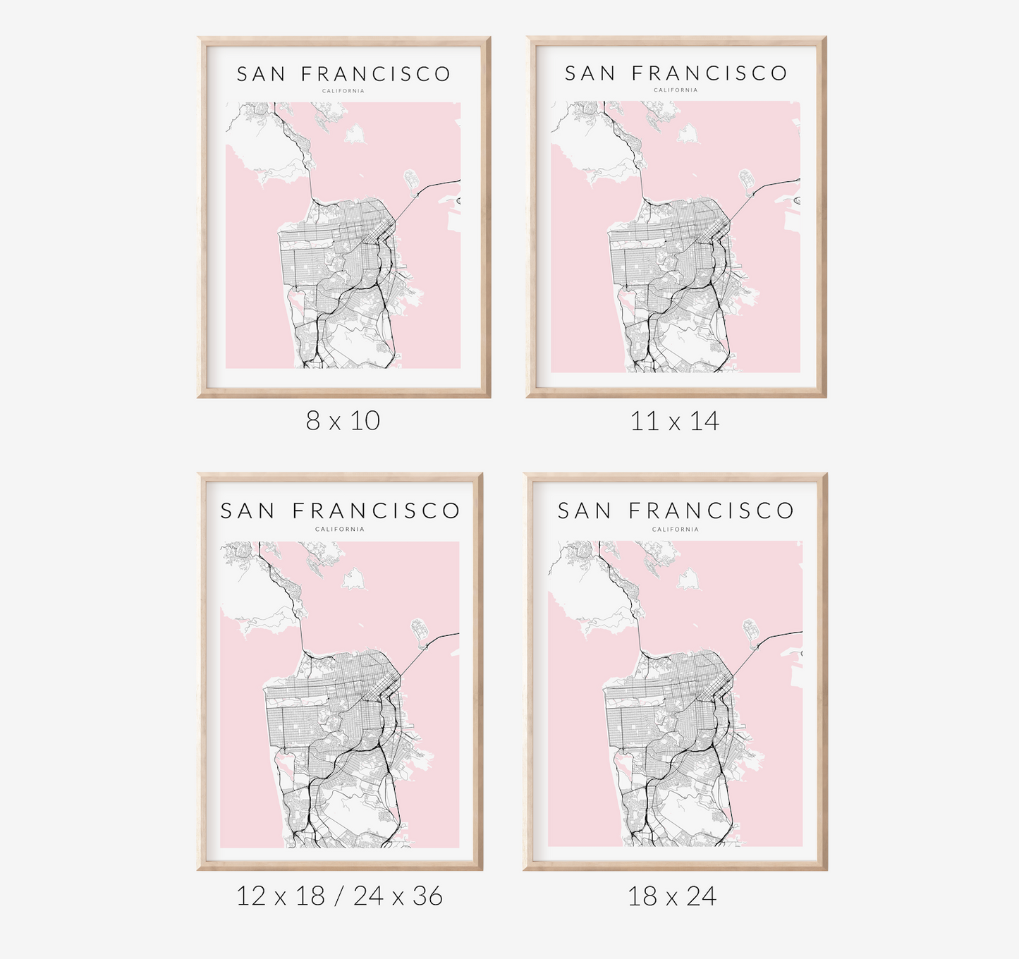 San Francisco Minimalist Map Print