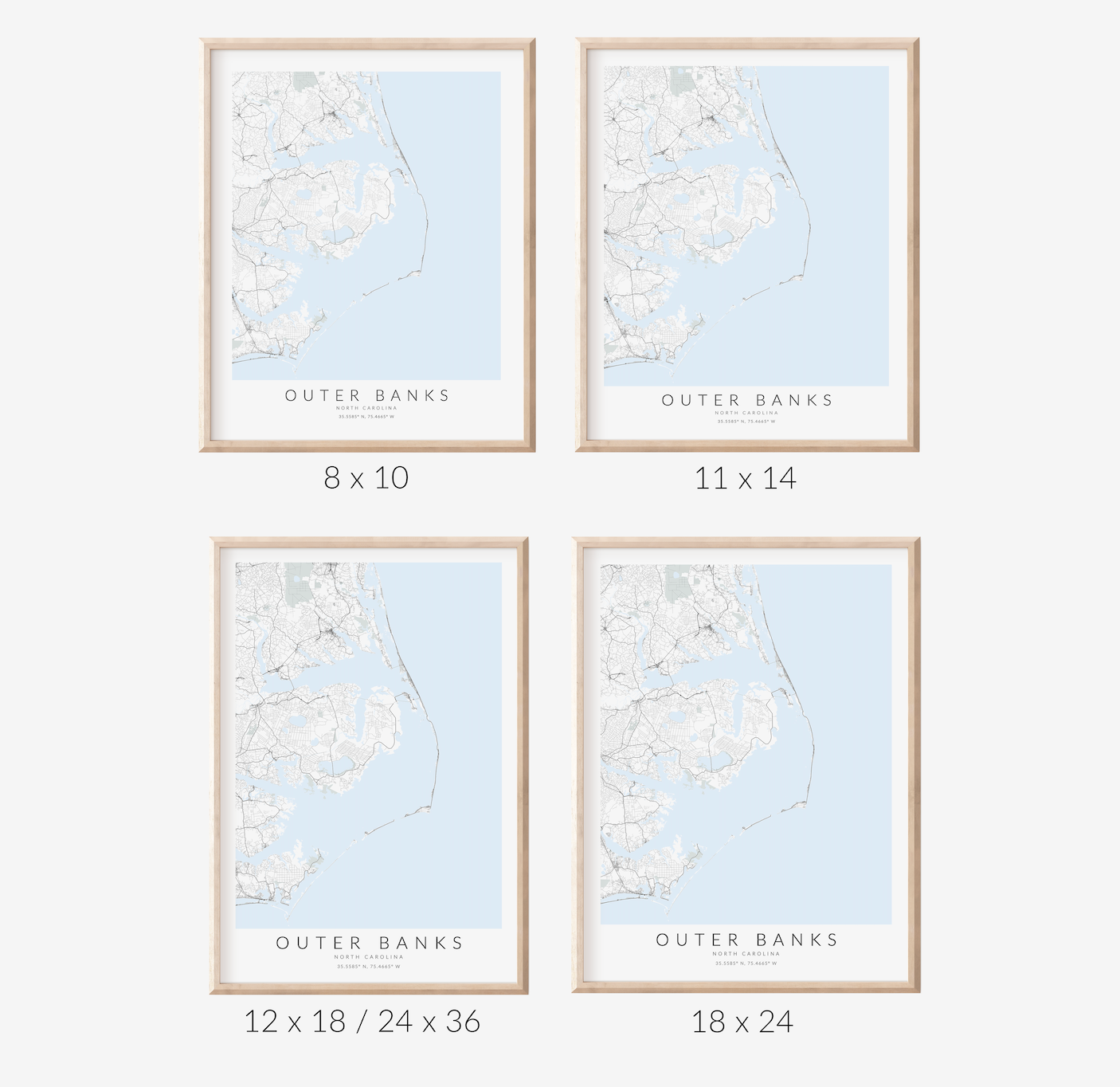 Outer Banks Map Print