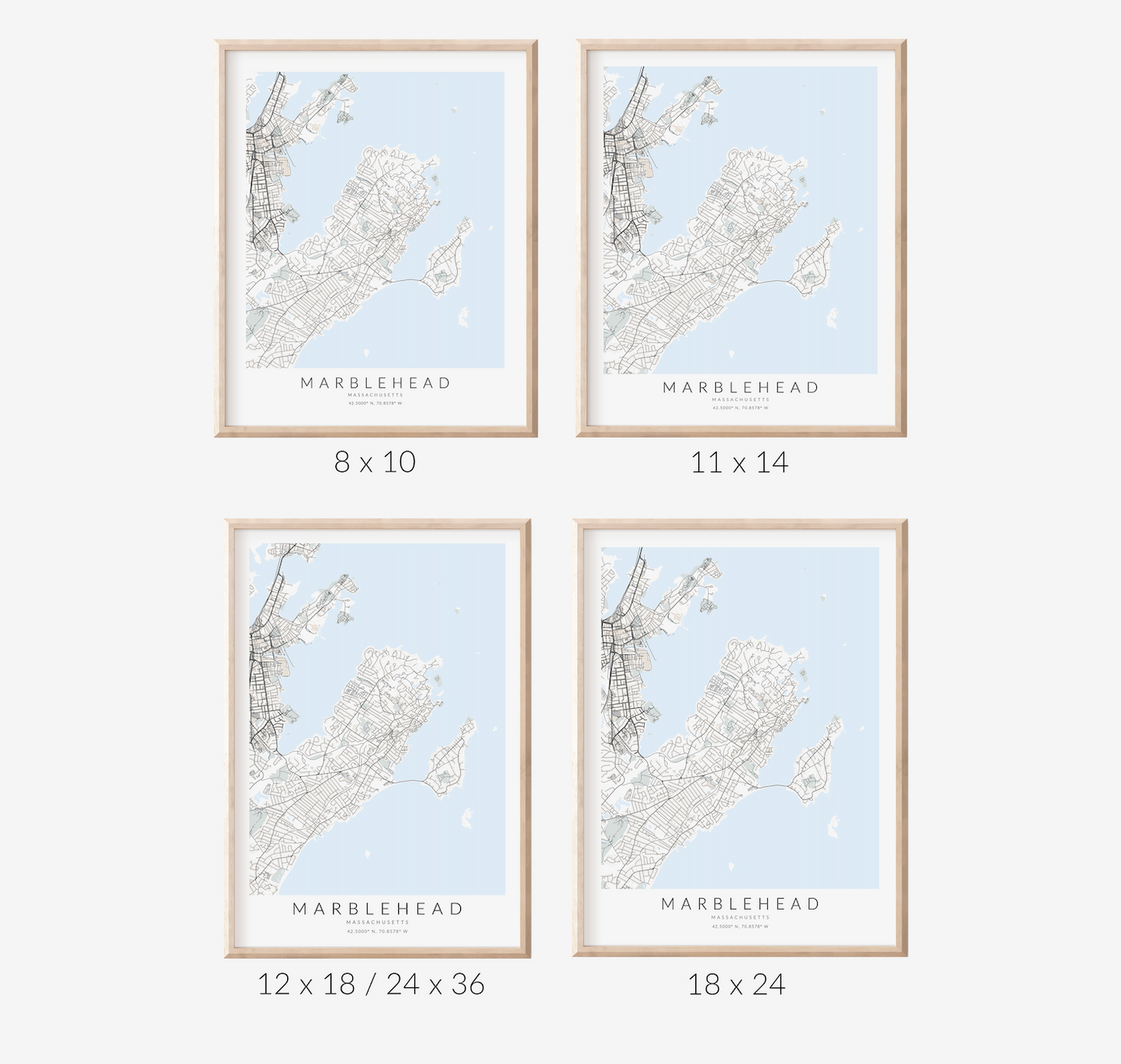 Marblehead Massachusetts Map Print