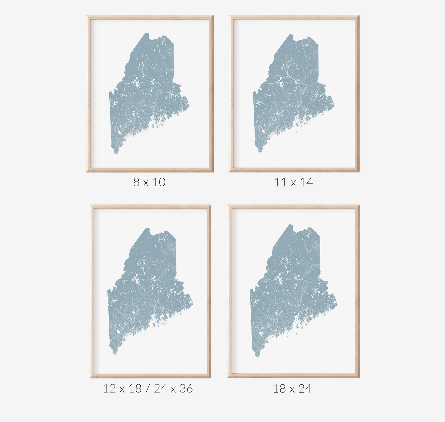 Maine Map Print