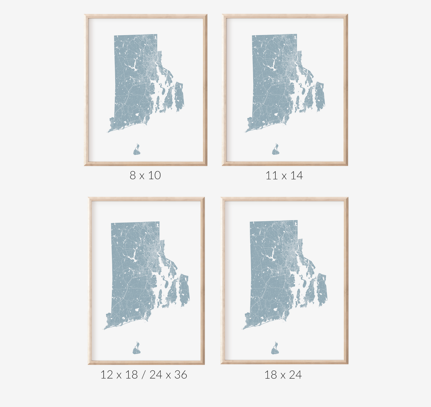 Rhode Island Map Print