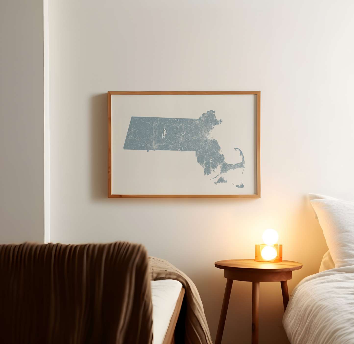 Massachusetts Map Print