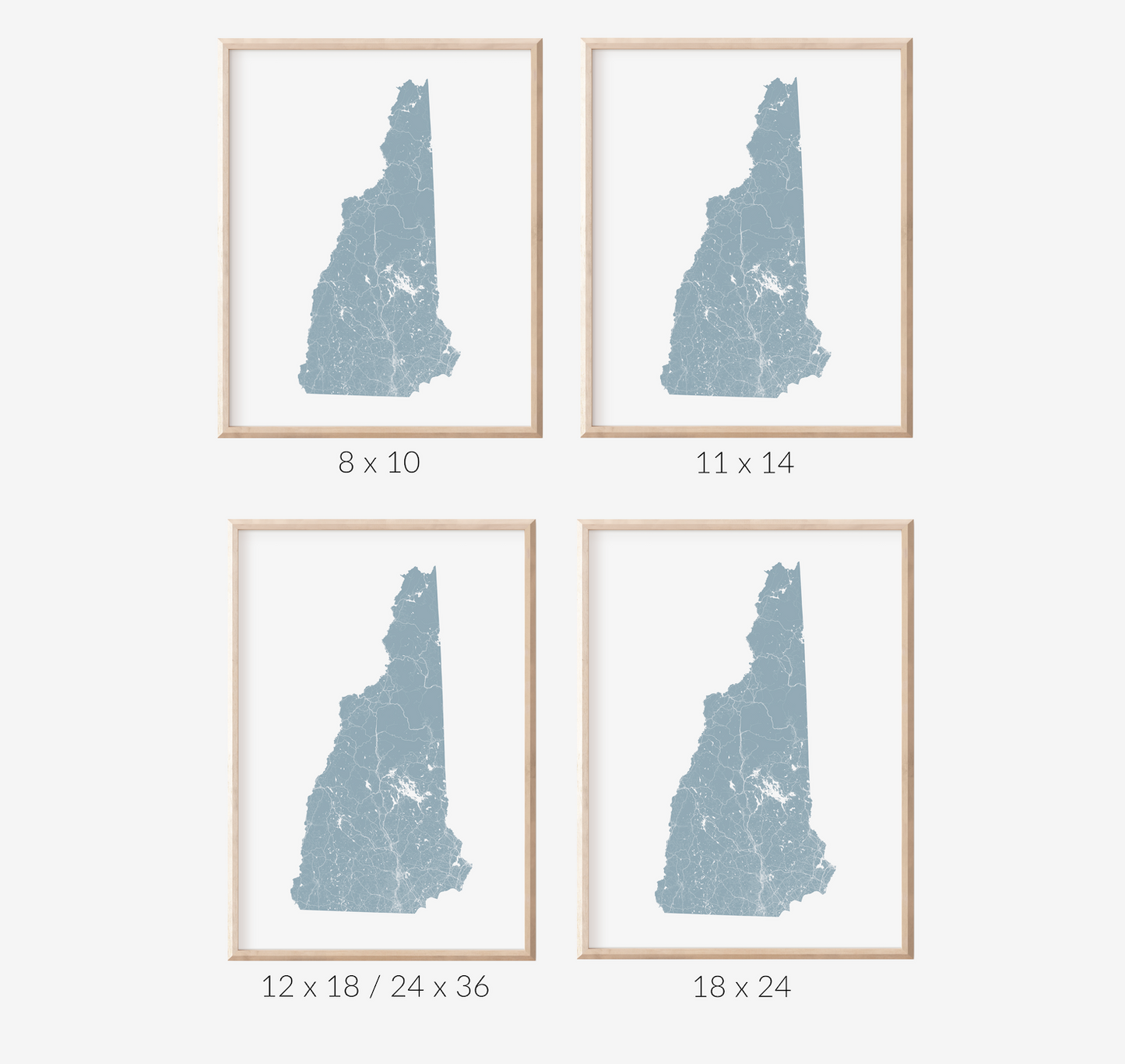 New Hampshire Map Print