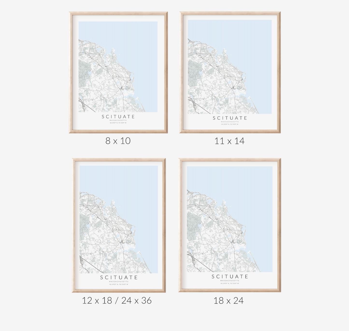 Scituate Massachusetts Map Print