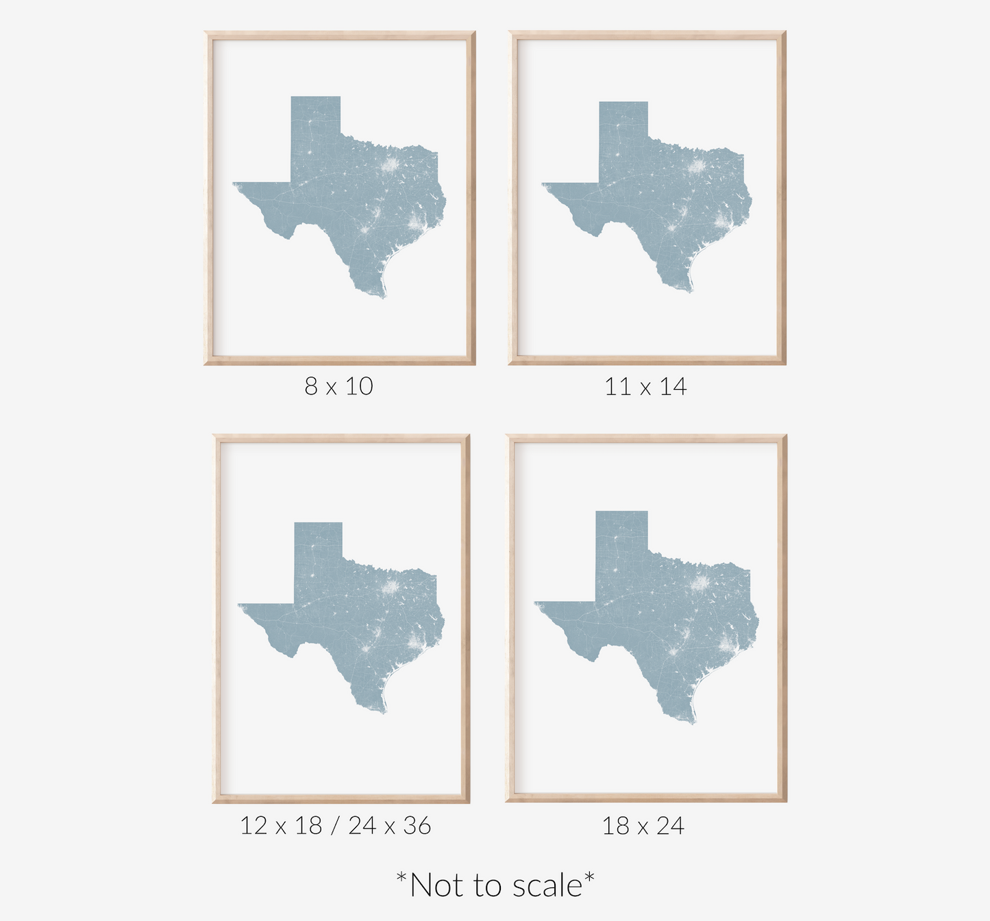 Texas Map Print