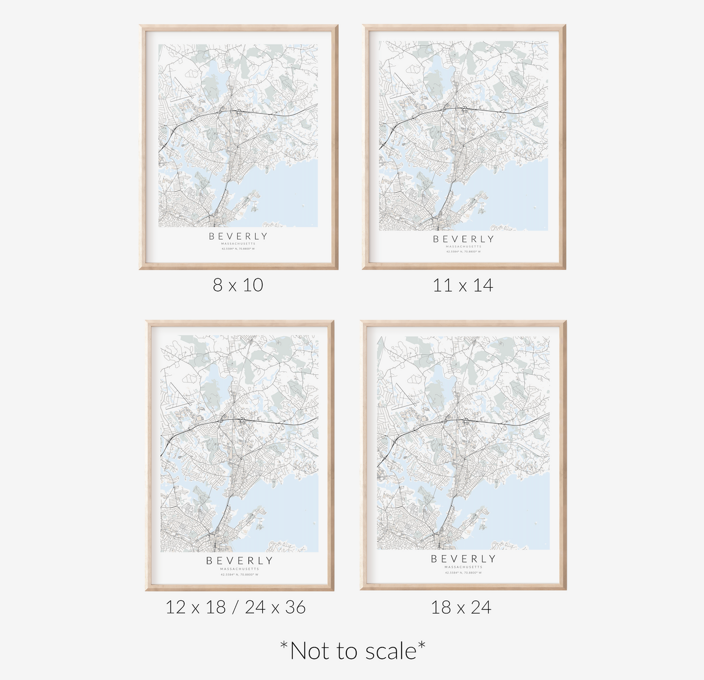 Beverly Massachusetts Map Print