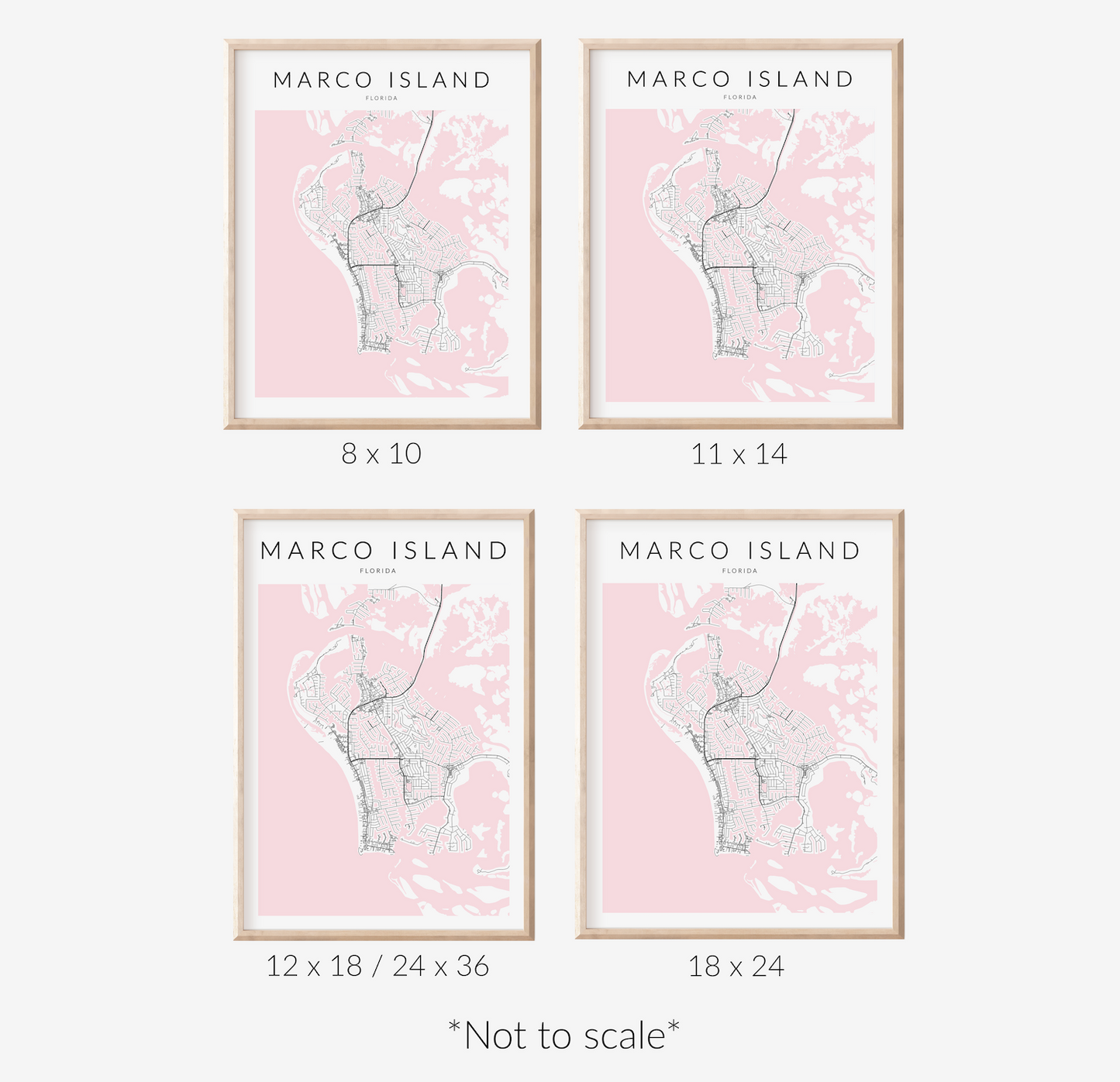 Marco Island Minimalist Map Print