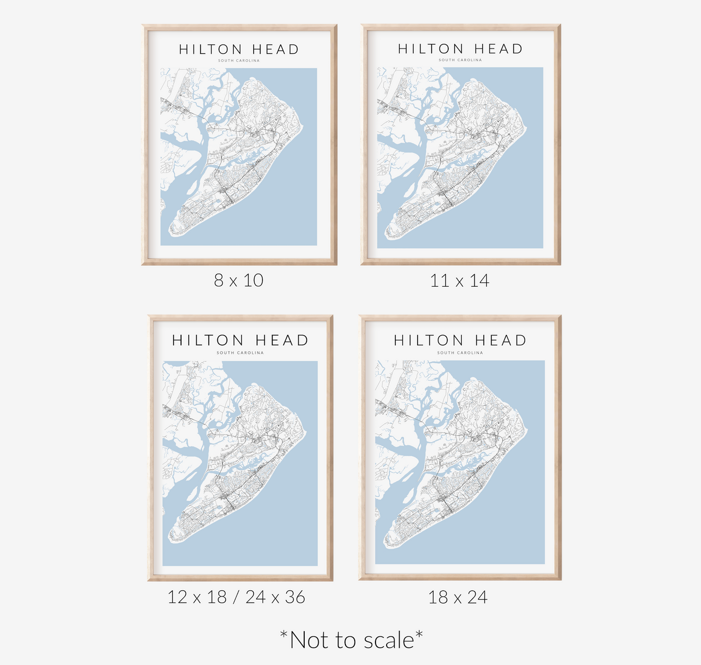 Hilton Head Island Minimalist Map Print