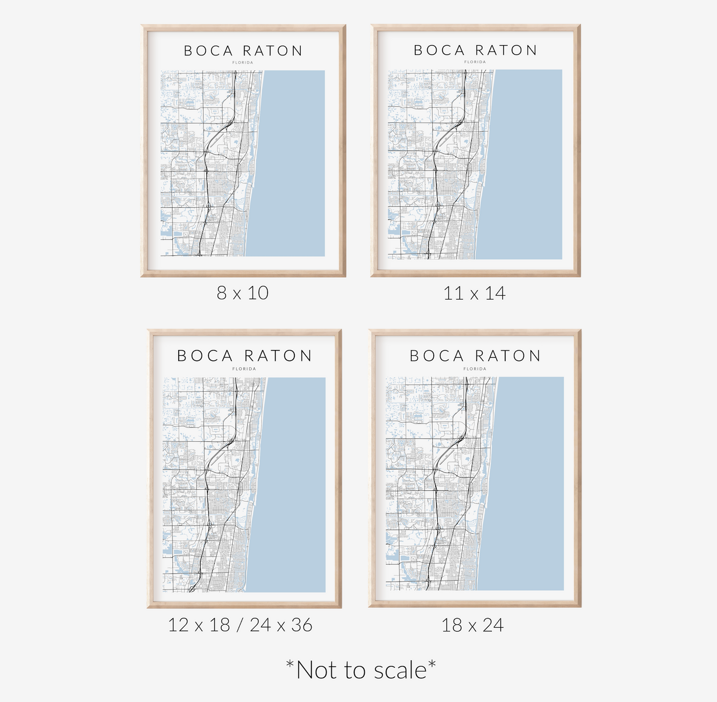 Boca Raton Map Print