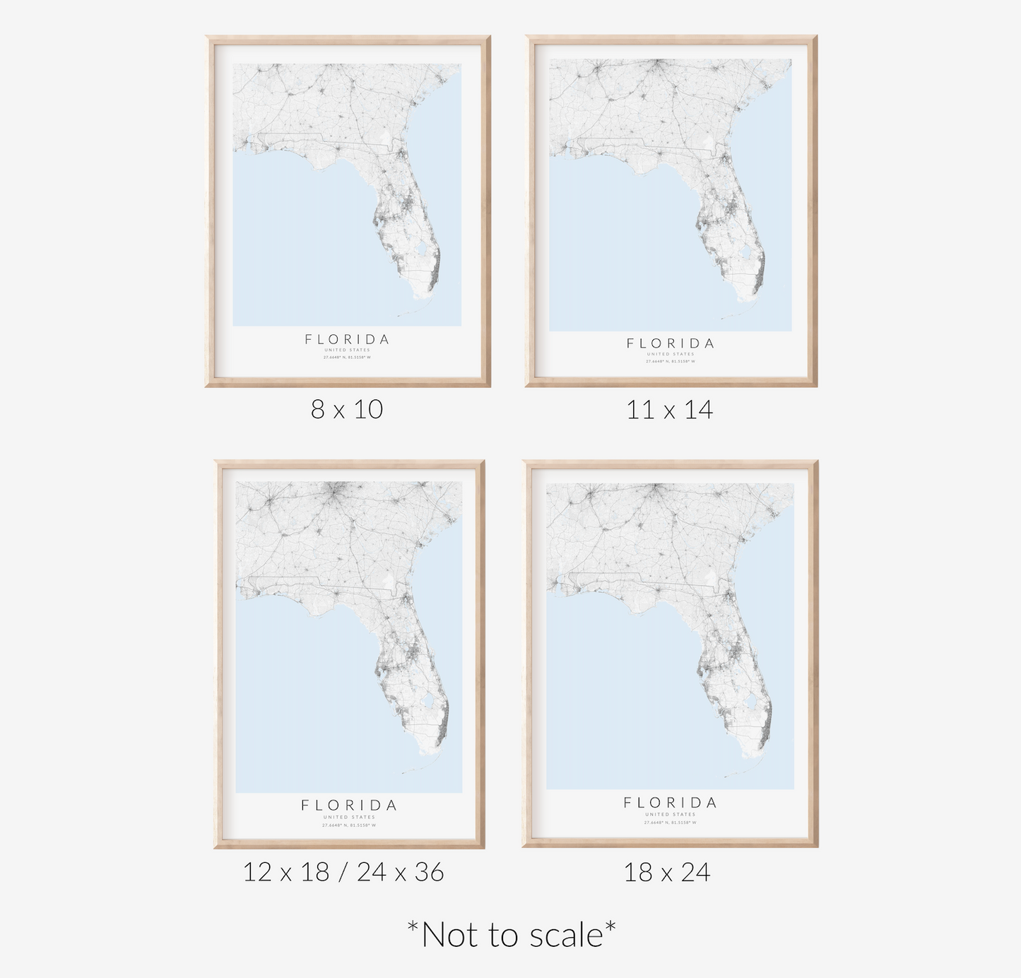 Florida State Map Print