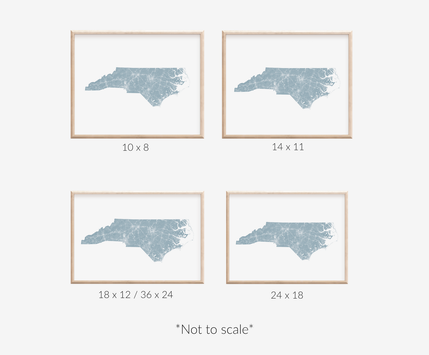 North Carolina Map Print