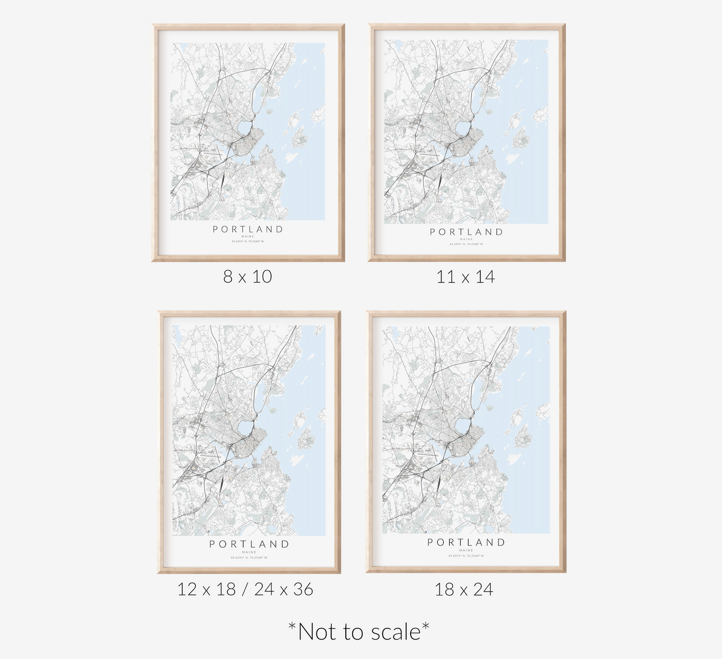 Portland Maine Map Print