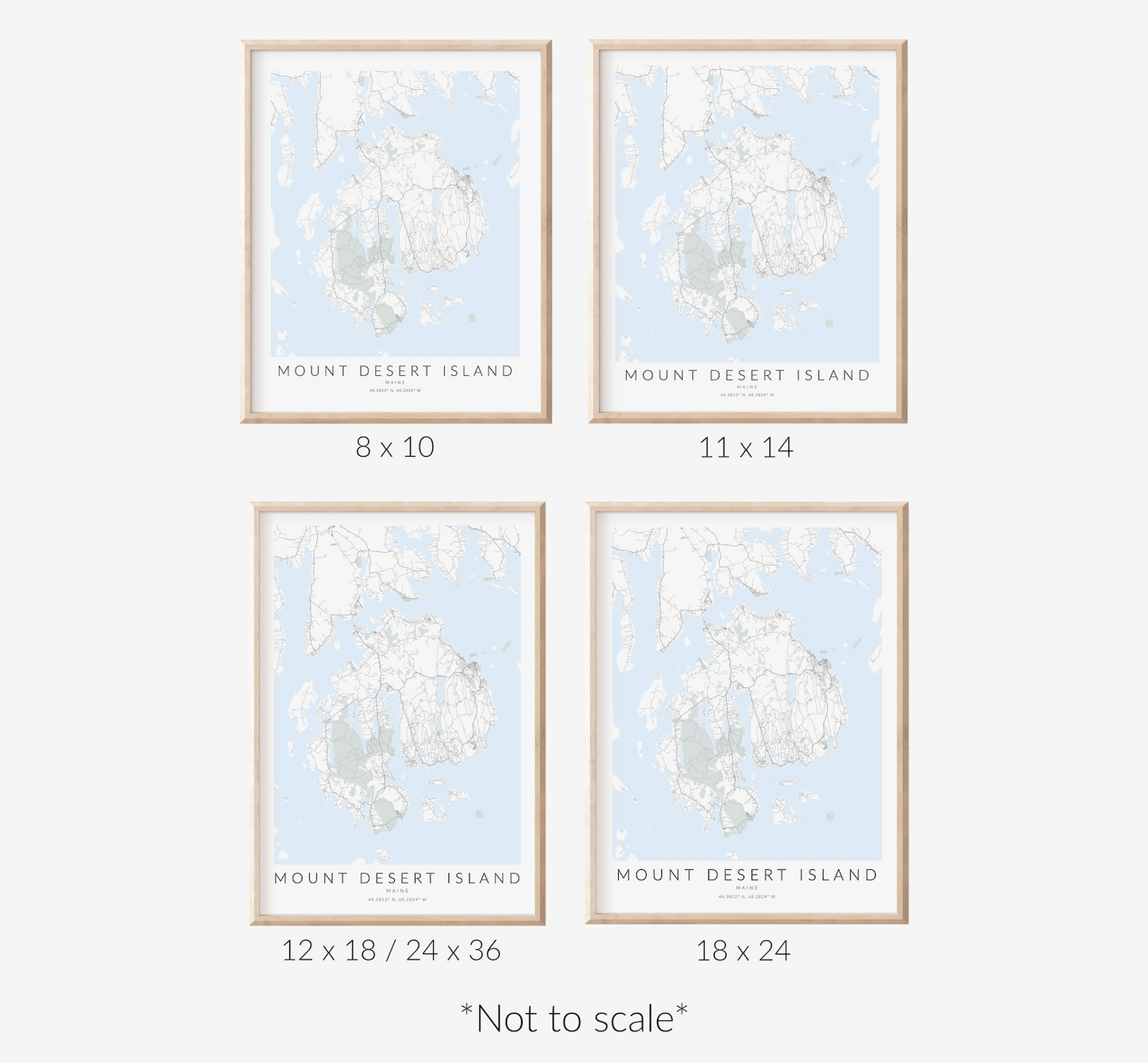 Mount Desert Island Map Print