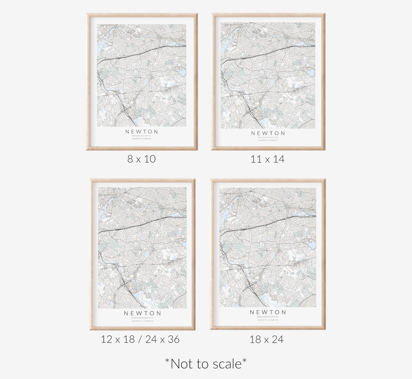 Newton Map Print