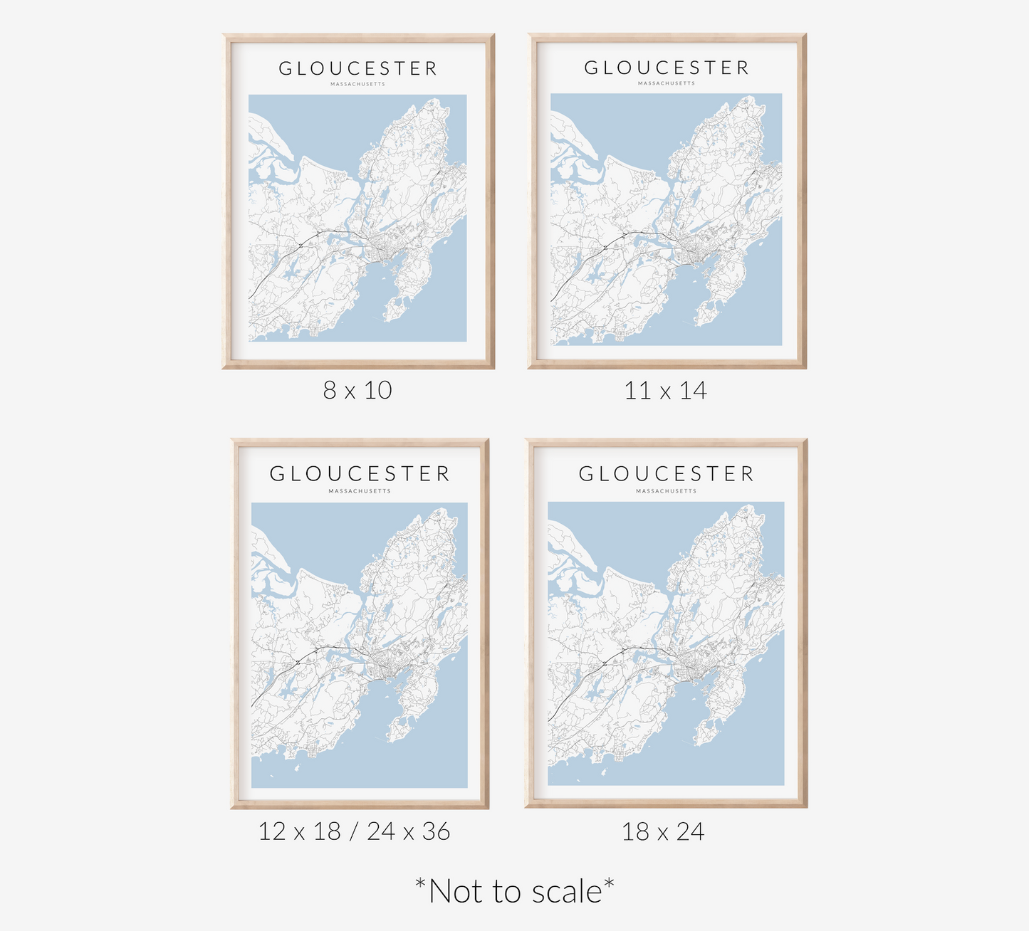 Gloucester Massachusetts Map Print