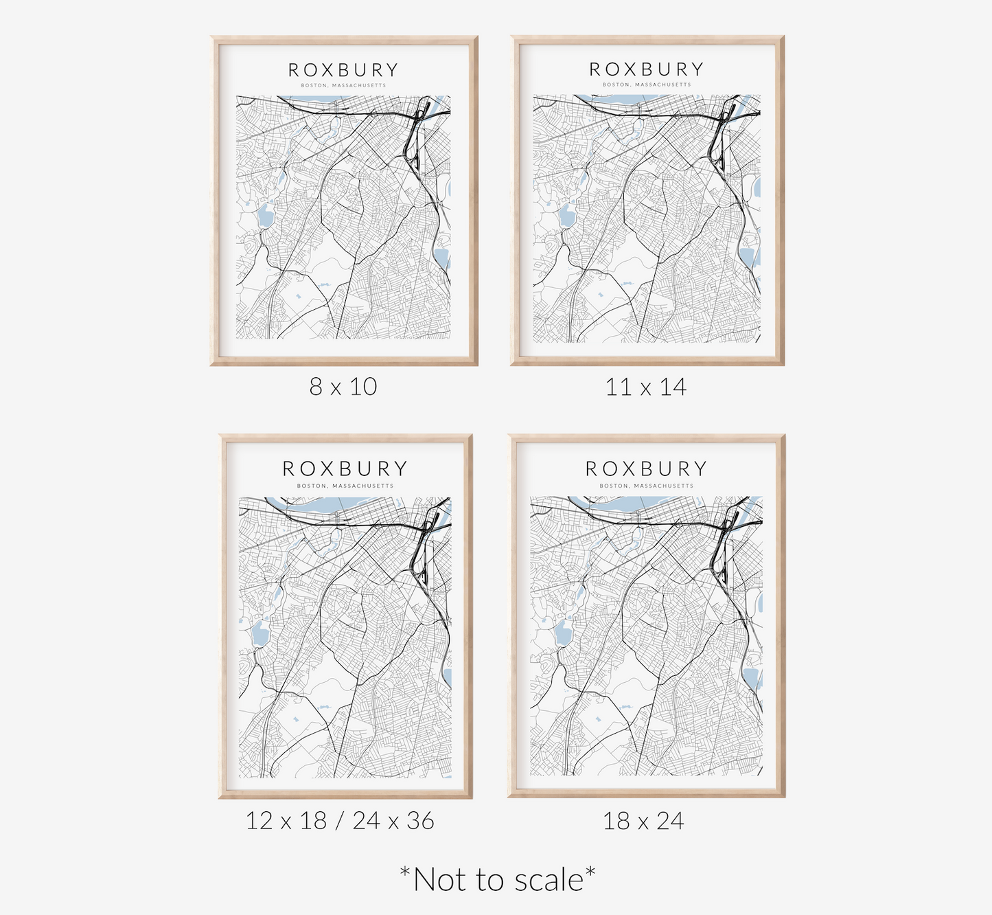 Roxbury Map Print