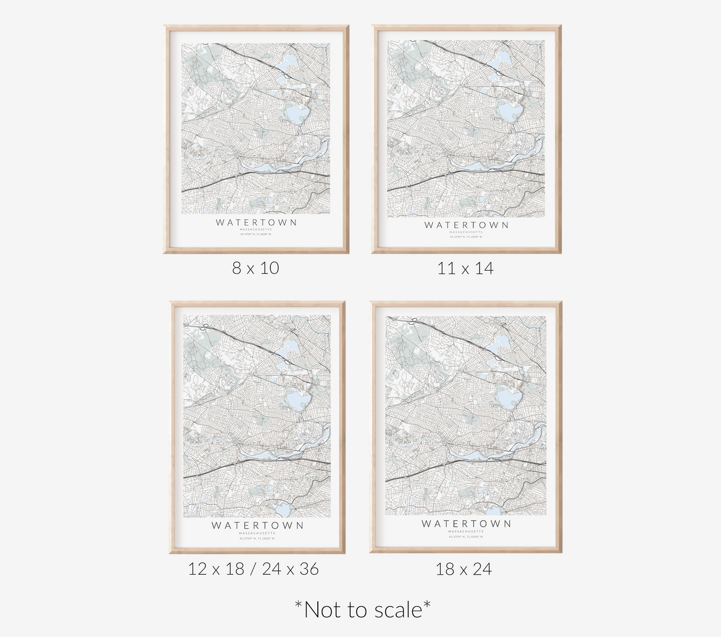 Watertown Map Print