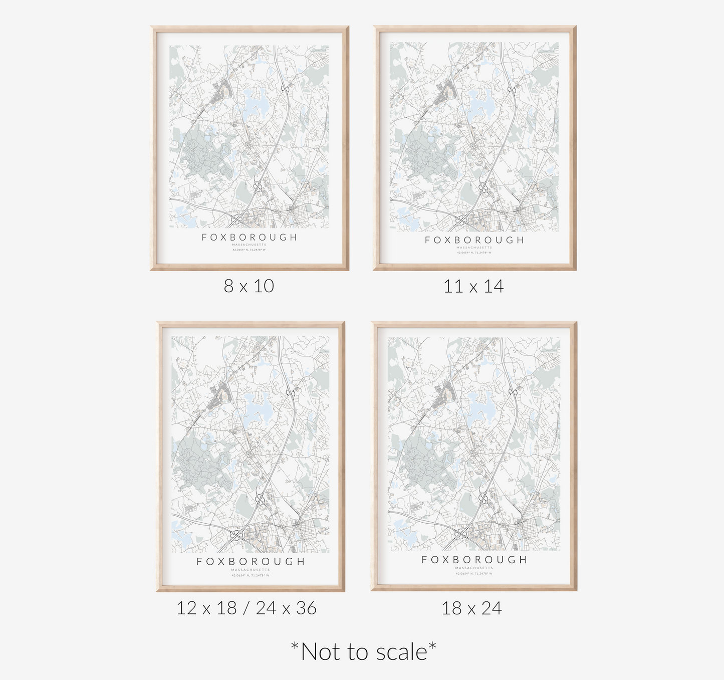 Foxborough Map Print