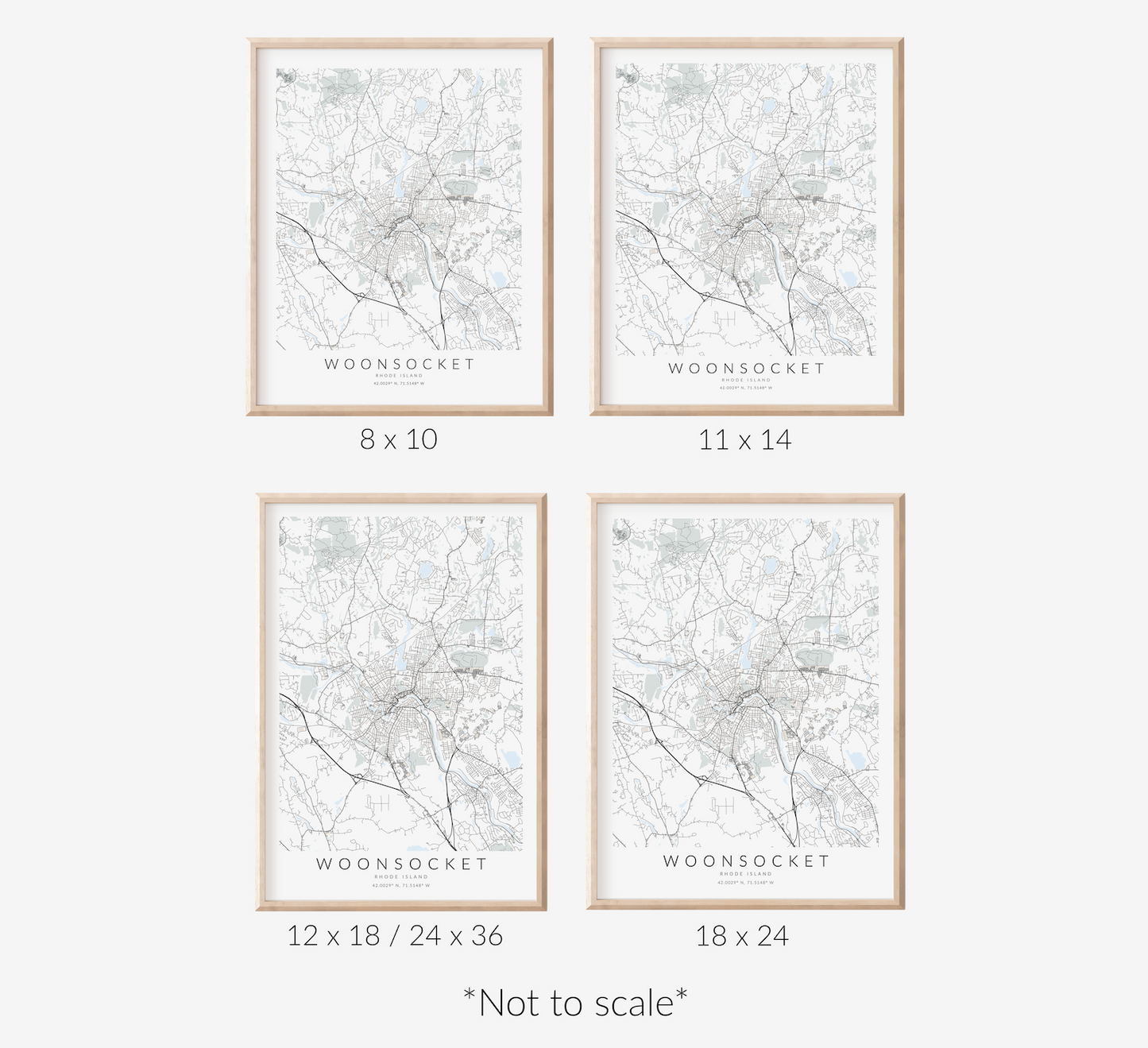 Woonsocket Map Print