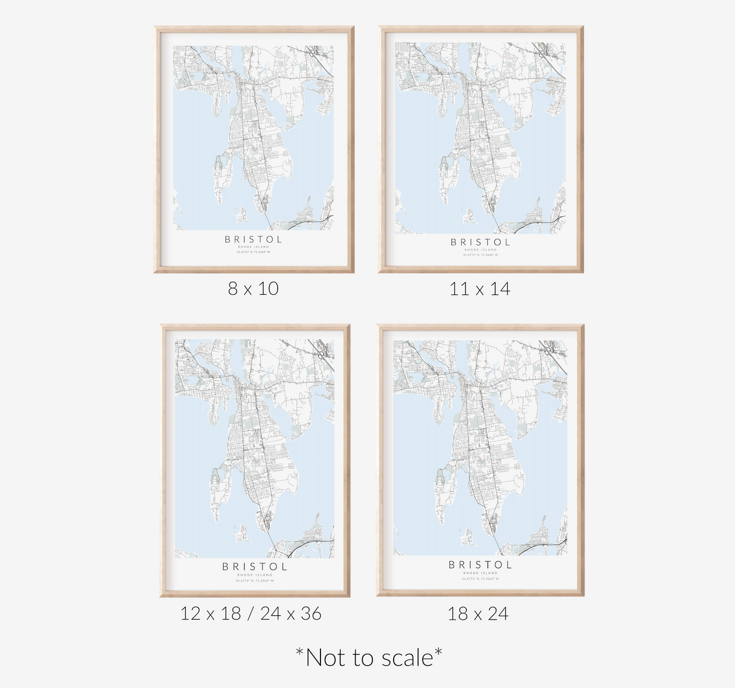 Bristol RI Map Print