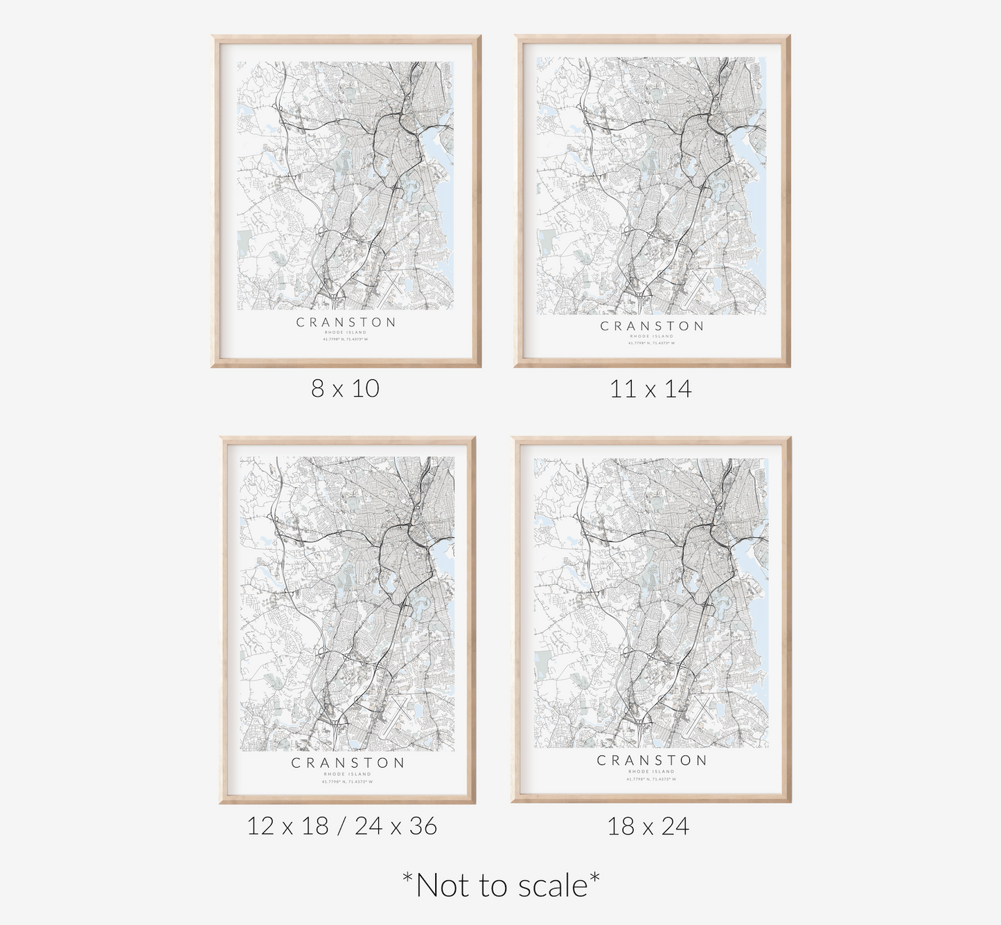 Cranston Map Print