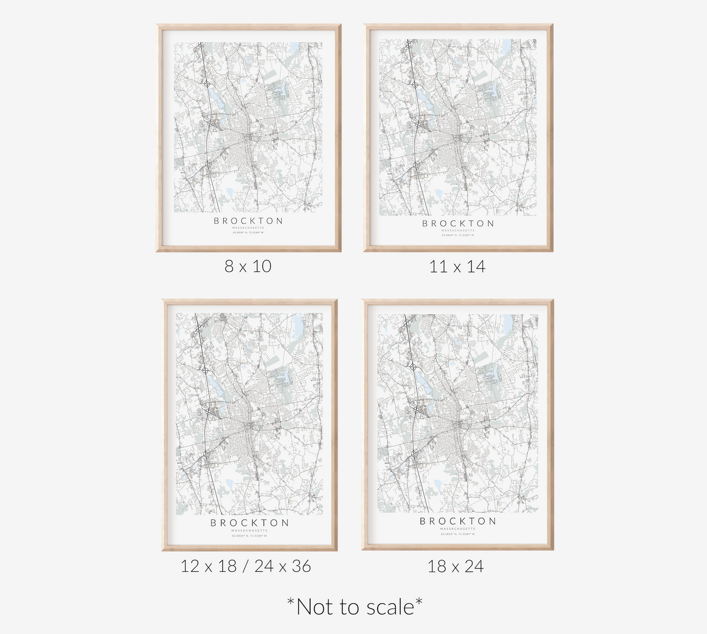 Brockton Map Print