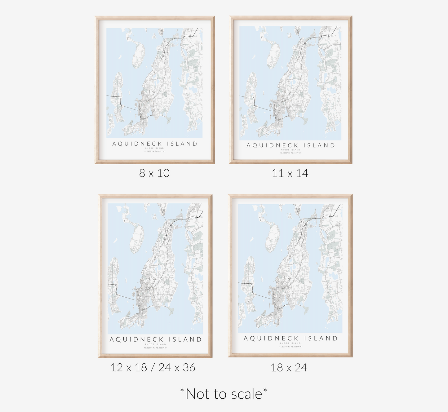 Aquidneck Island Map Print