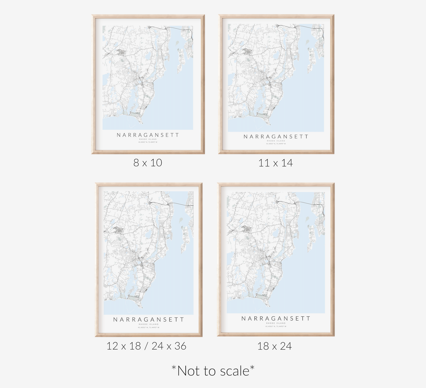 Narragansett Map Print