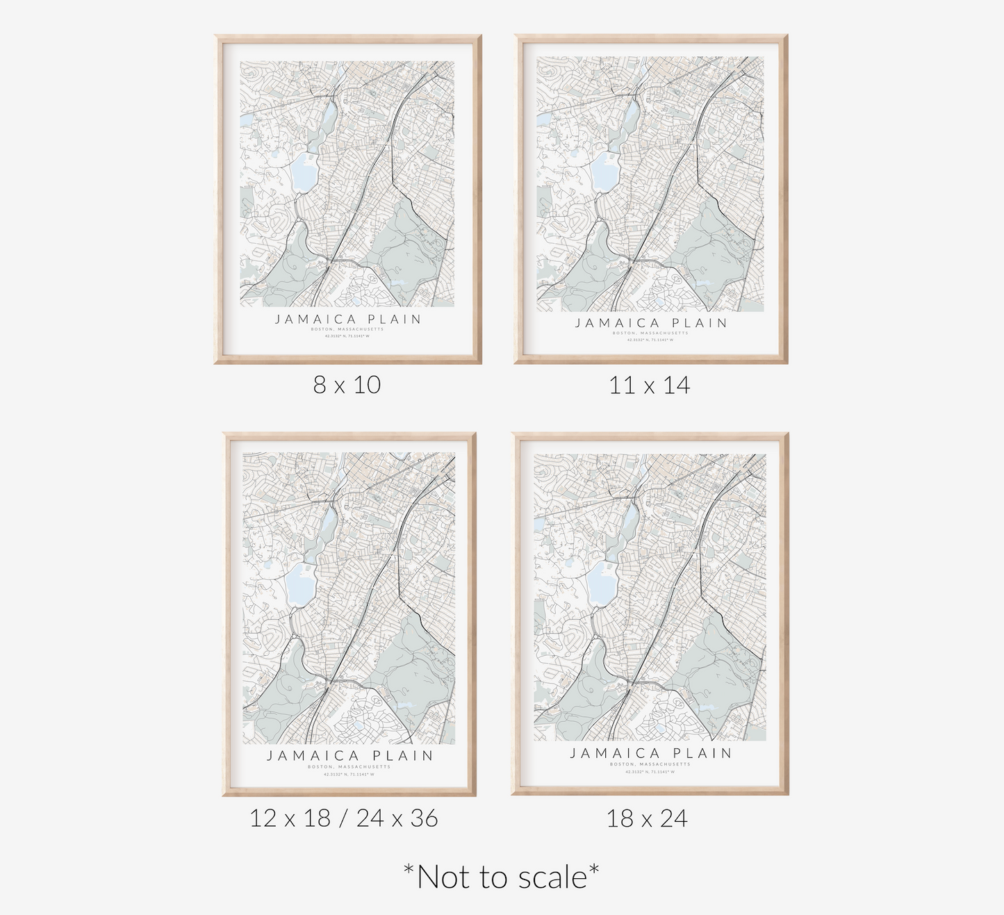 Jamaica Plain Map Print