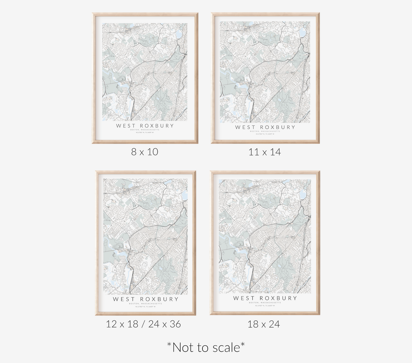 West Roxbury Map Print