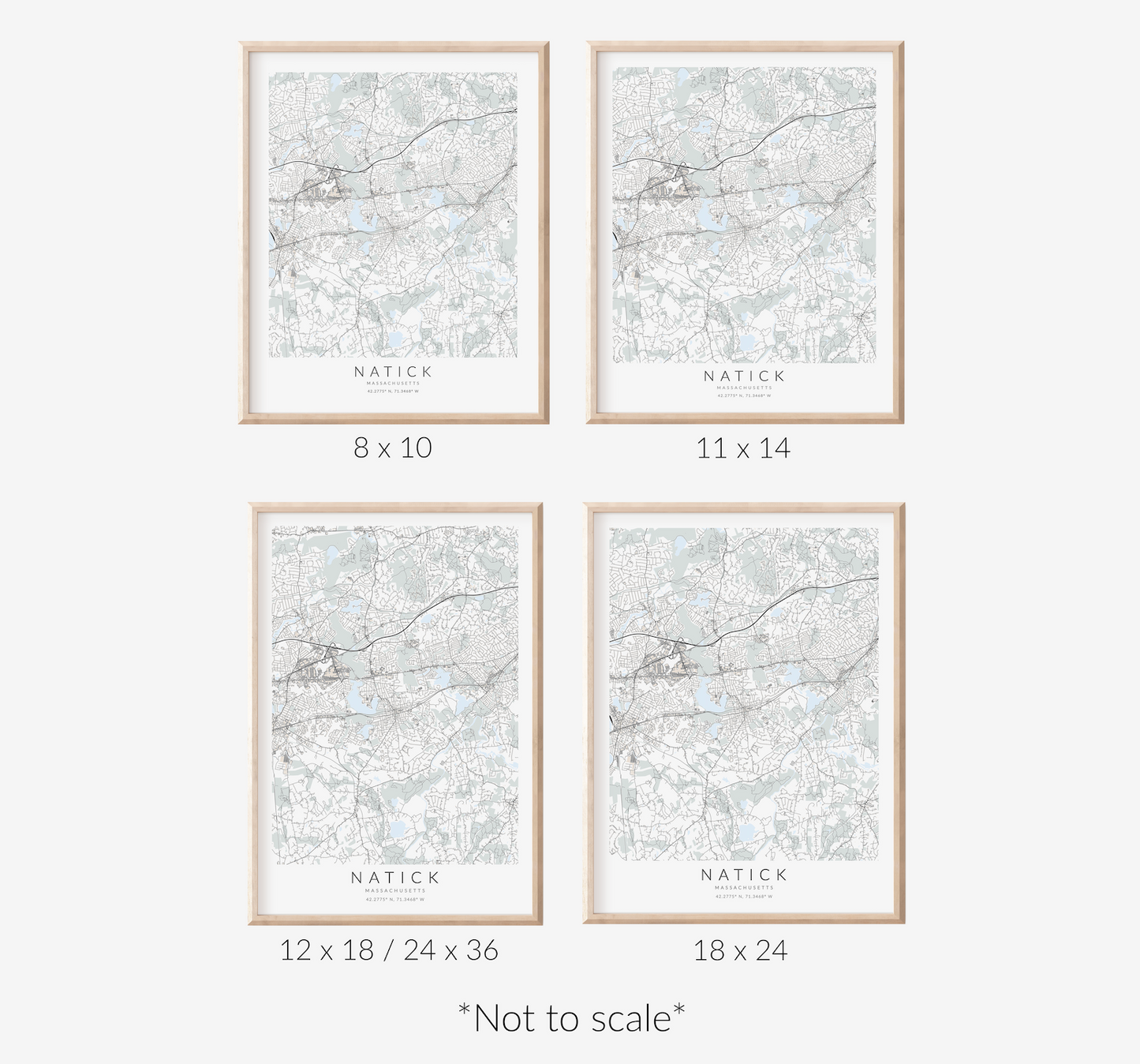Natick Map Print