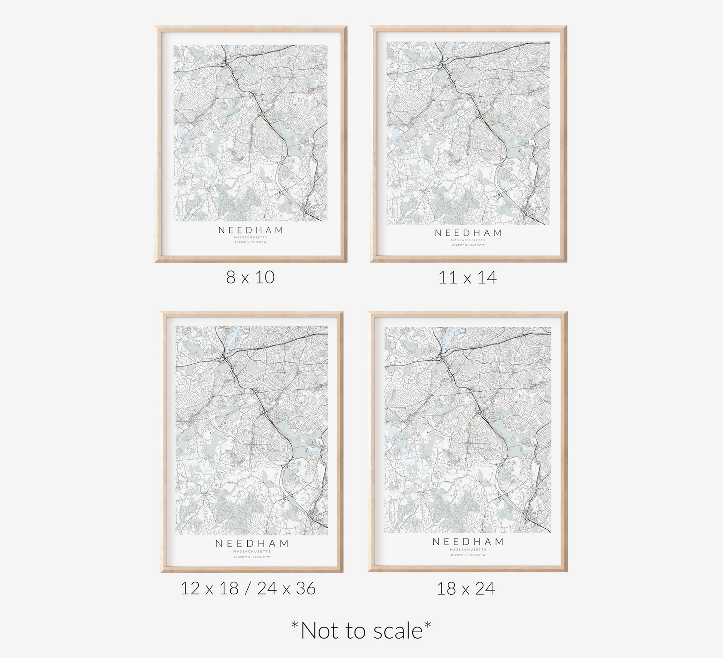 Needham Map Print