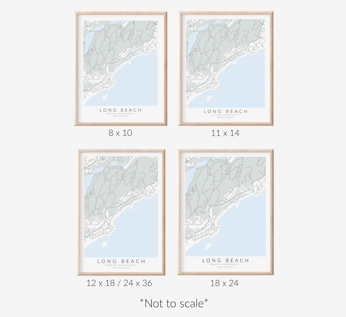Long Beach Map Print