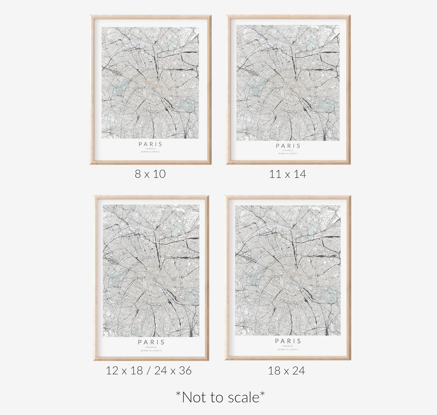 Paris Map Print