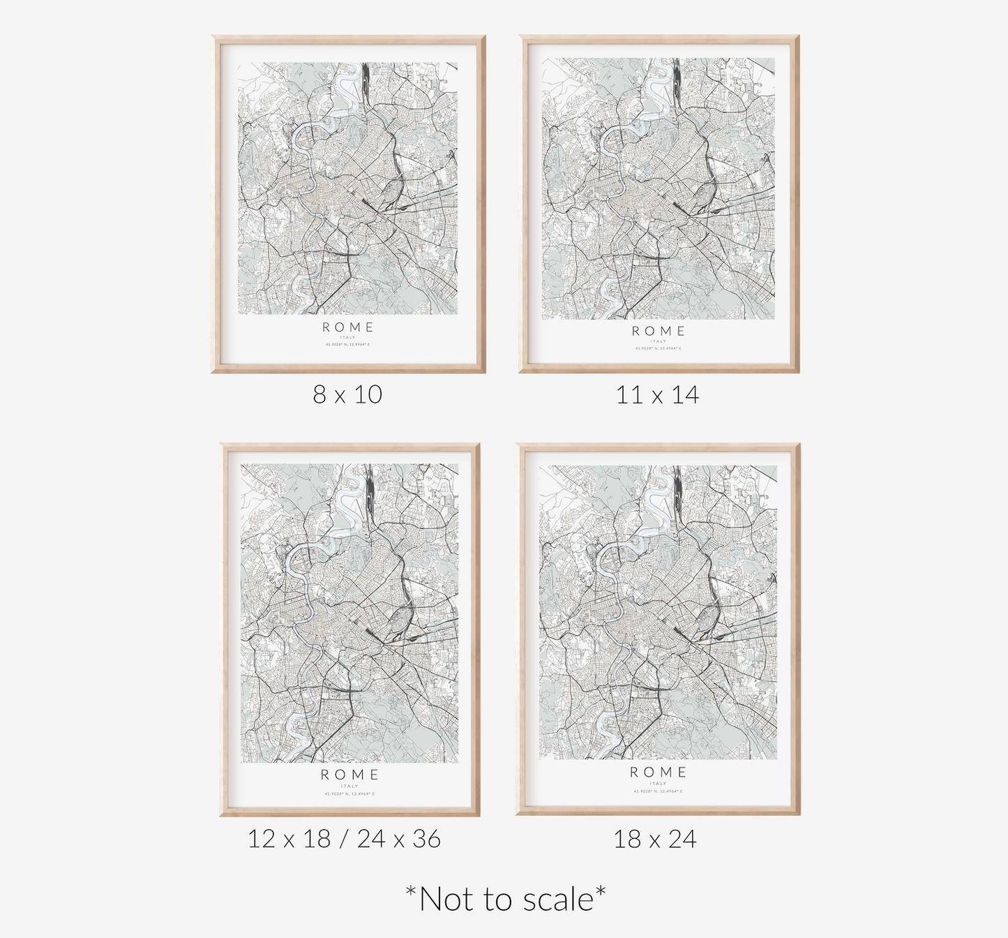 Rome Map Print