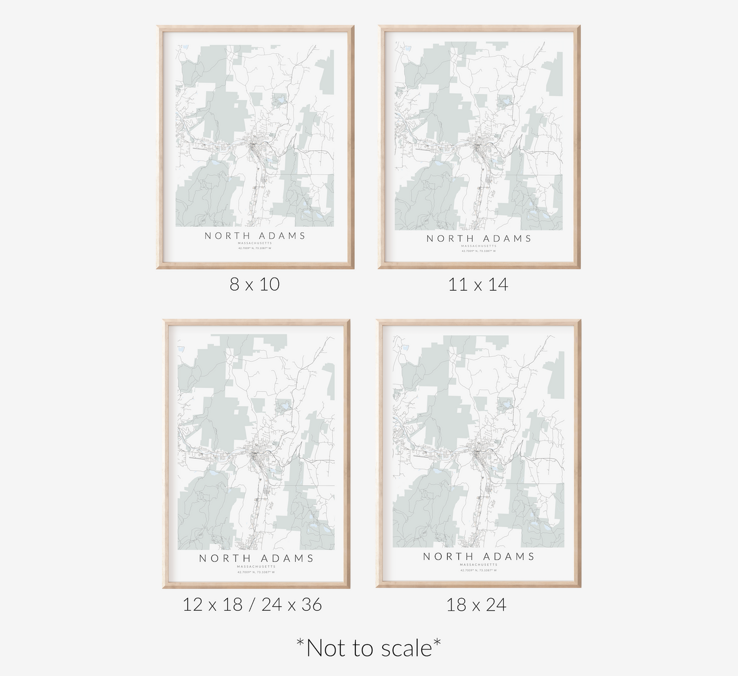 North Adams Map Print