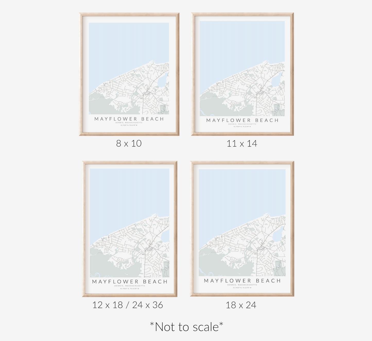 Mayflower Beach Map Print