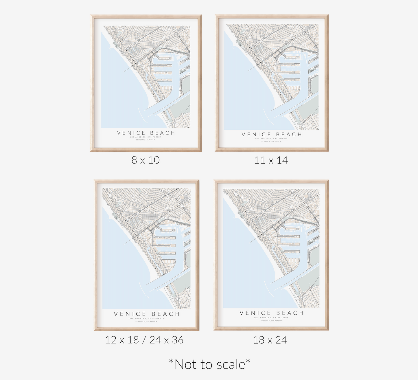Venice Beach Map Print