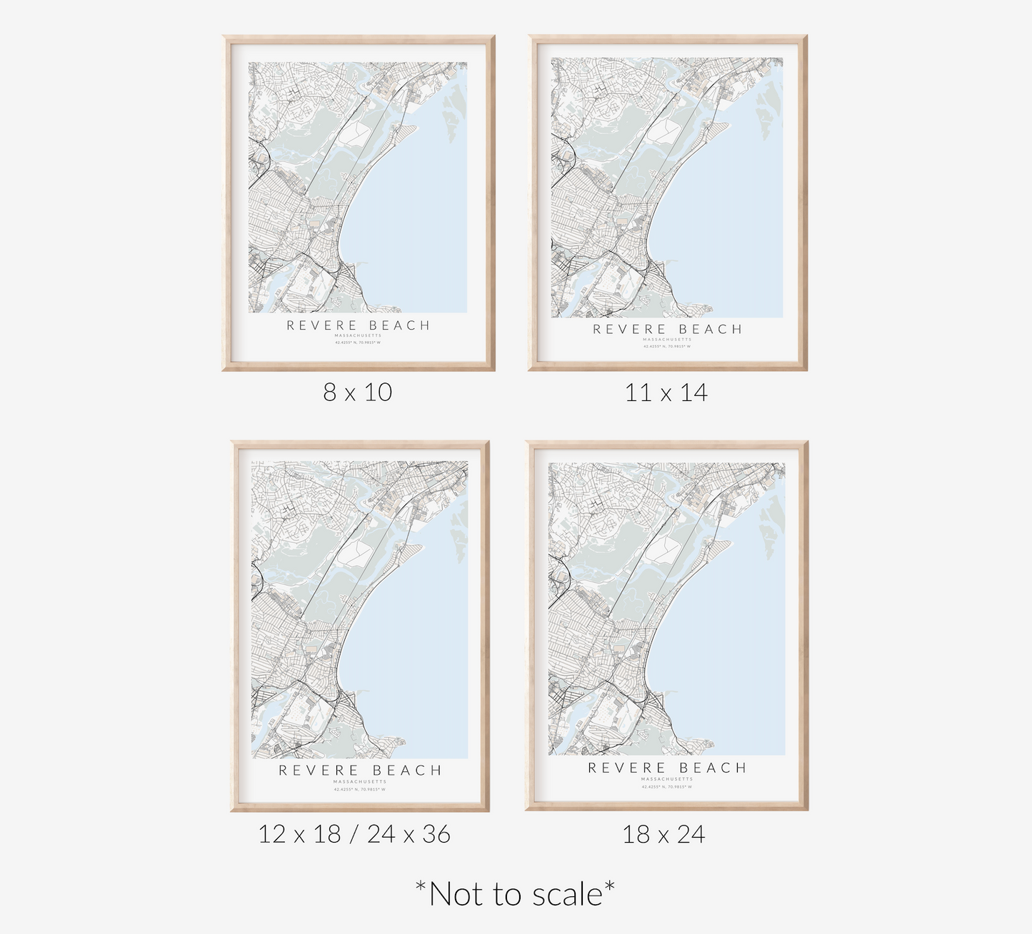 Revere Beach Map Print
