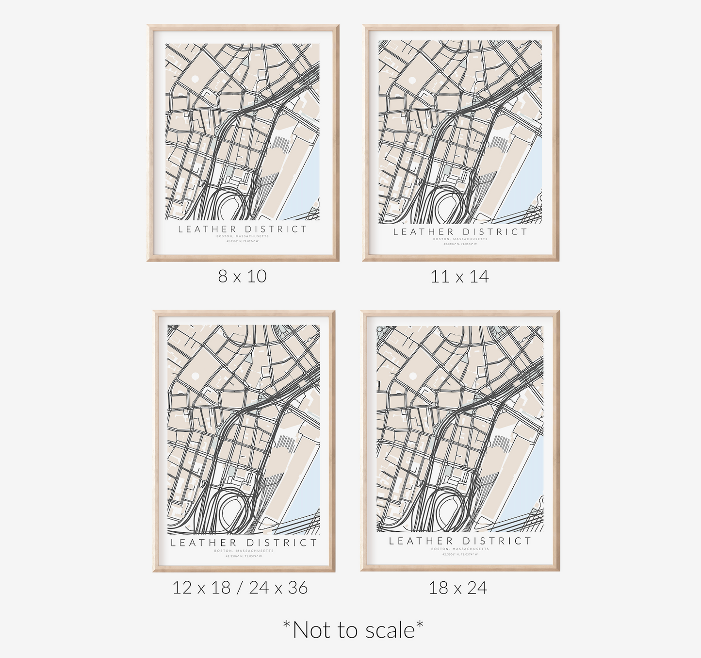 Leather District Map Print