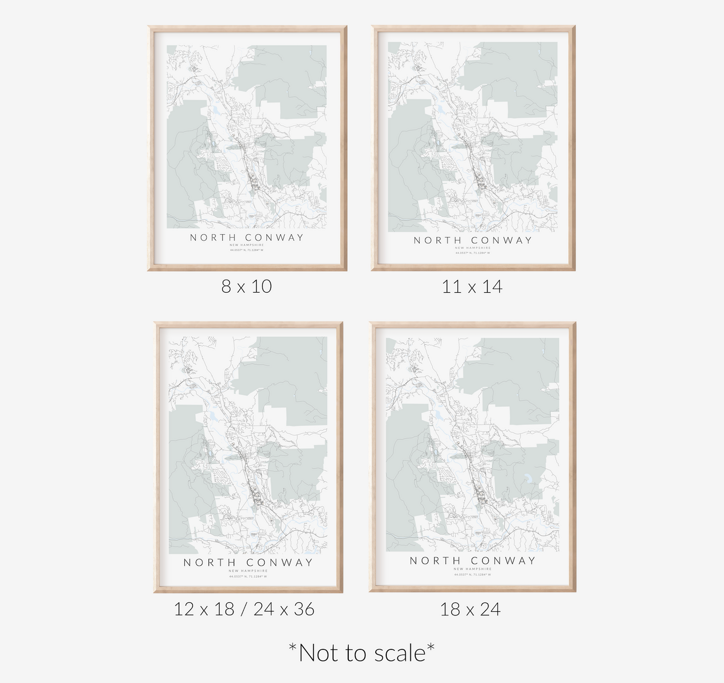 North Conway Map Print