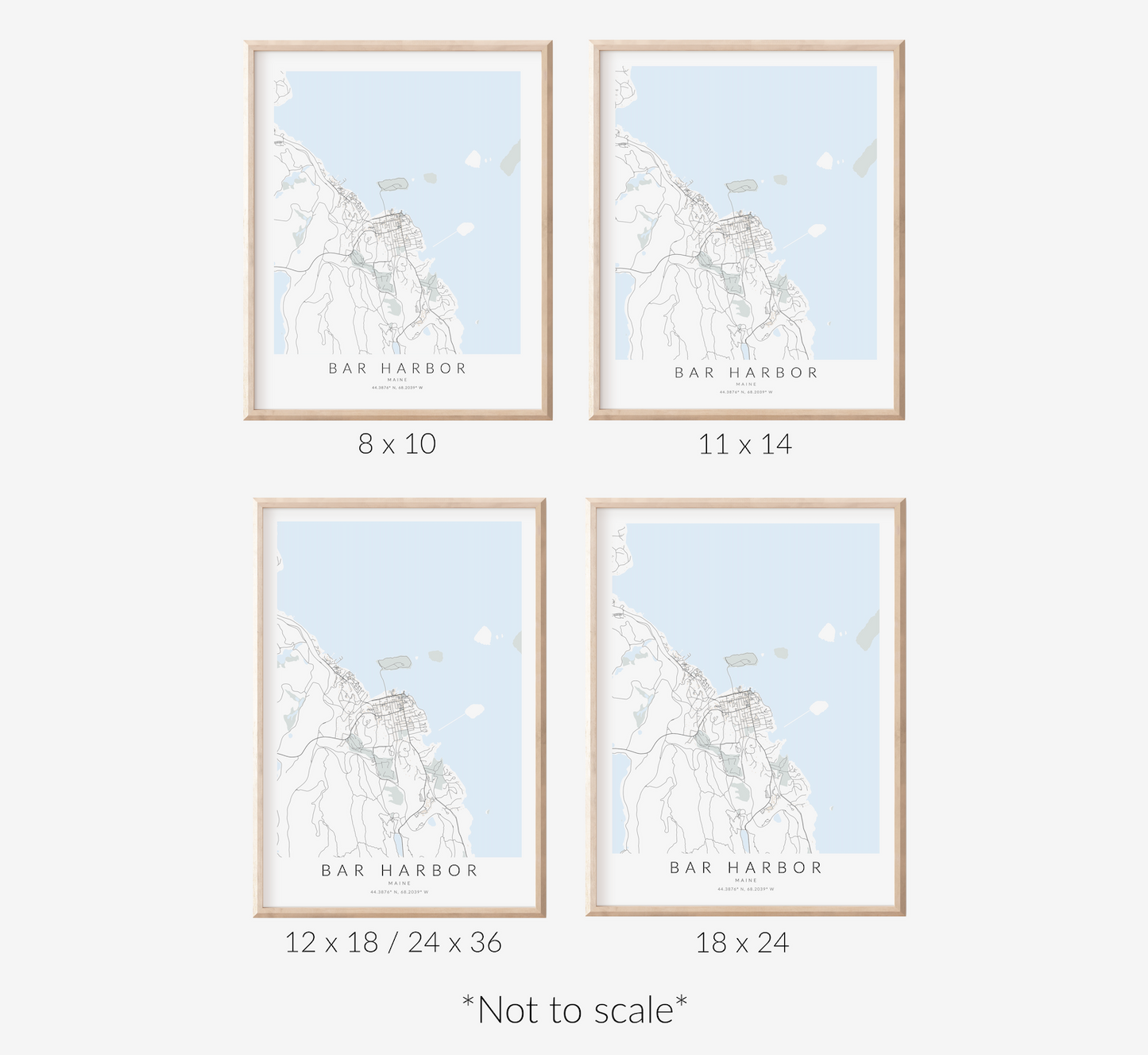 Bar Harbor Map Print